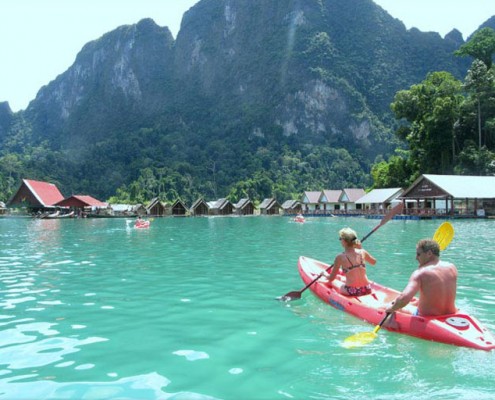 Cayaking on Cheow Lan Lake