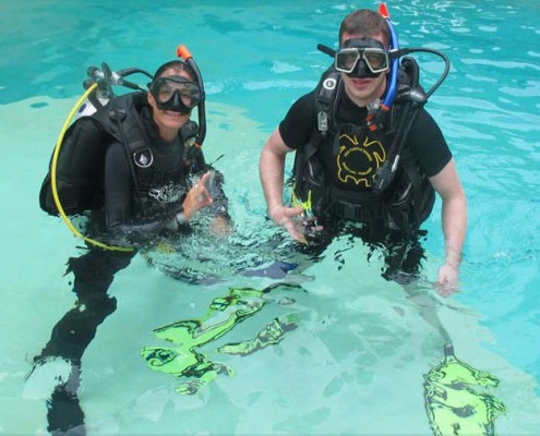 Pool training during the Open Water Course