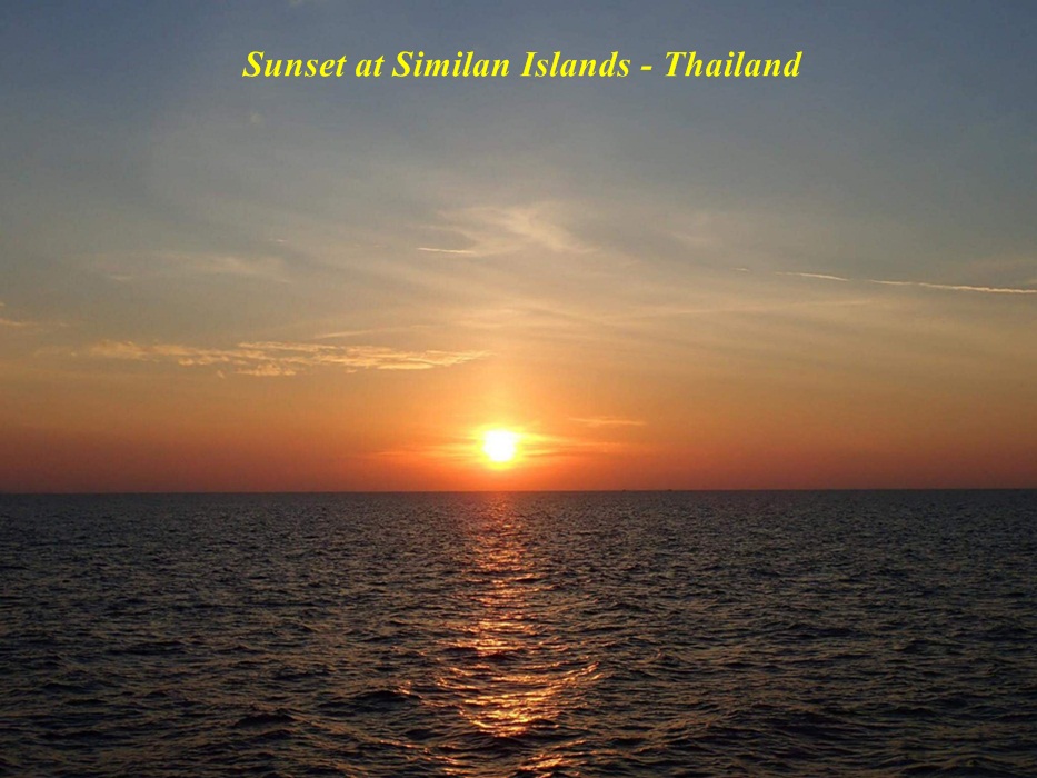 Sunset-dives, Similan Islands, Thailand